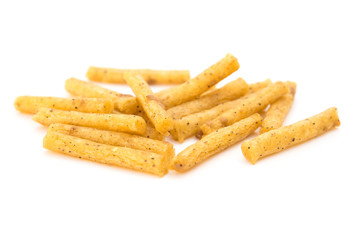 pretzel sticks on a white background