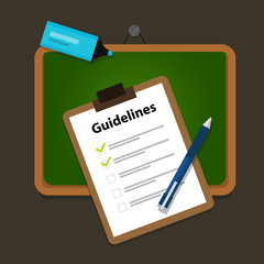 guidelines business guide standard document company  - obrazy, fototapety, plakaty