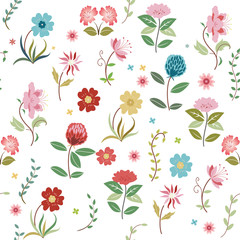 seamless cute flower background