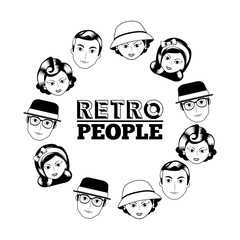 retro people