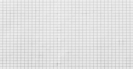 White Mosaic Tiles abstract background and texture..