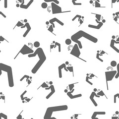 seamless pattern with drinking fountain
