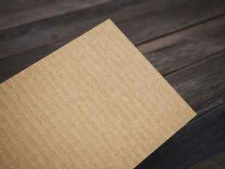 Brown business card on the floor