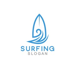 Surfing Logo Template