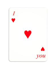 Poker "I love you" words.