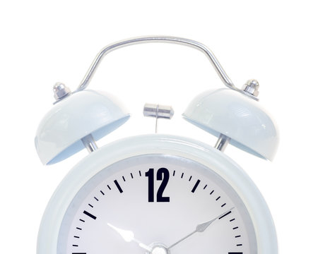 Alarm clock on white background.