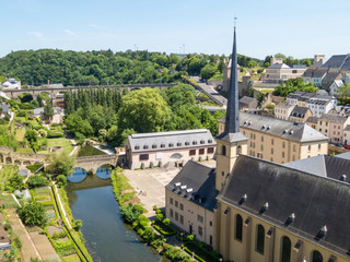 View on the Grund district of Luxembourg City 