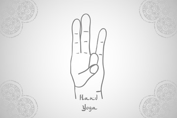 Element yoga Surya mudra hands