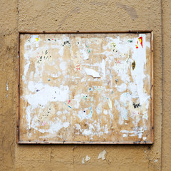 Vintage bulletin Square board