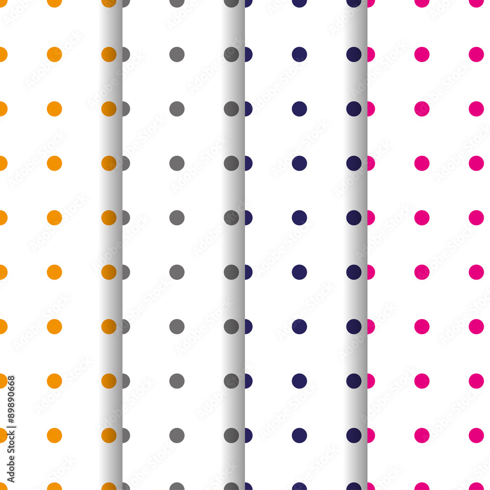 Poster set of patterns with circles retro colors