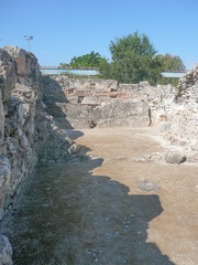 Fototapeta na wymiar Roman Baths ruins in Fordongianus