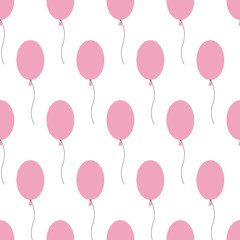 Pattern with pink balloons