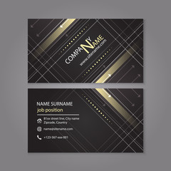 Business card template, vector illustration