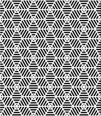 Vector seamless pattern web ,Modern textile print with illusion, Black and white tiles , Symmetrical repeating background,bed sheets or pillow pattern