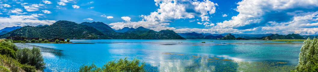 Panorama view on Skadarske lake in Montenegro - obrazy, fototapety, plakaty