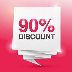 90% discount, poster design element
