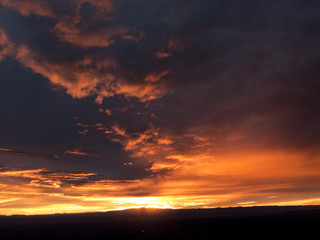 Sunset from Sandia peak in Albuquerque New Mexico USA
