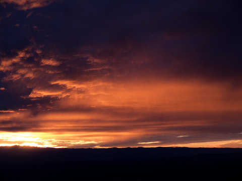 Sunset from Sandia peak in Albuquerque New Mexico USA
