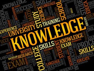 KNOWLEDGE word cloud, education concept