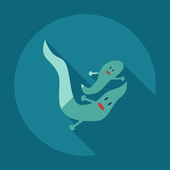 Flat modern design with shadow icons turd, faeces