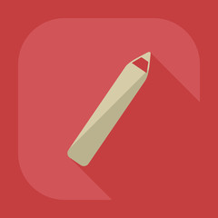 Flat modern design with shadow icon Eyeliner