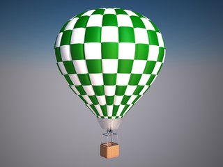 Naklejka premium Hot air balloon in the clear sky on the sunny day