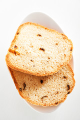 Homemade rye bread wtih dried peppers