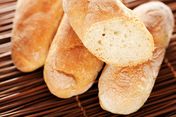 Homemade baguettes