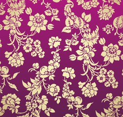 wedding card design, paisley floral pattern , India