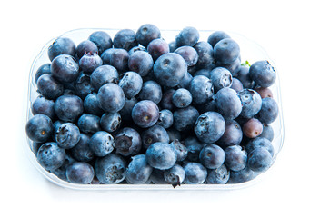 Blueberry in a plastic pack