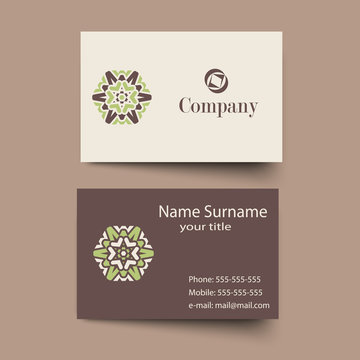 Modern simple light business card template
