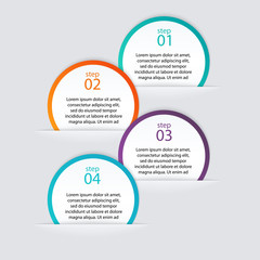 Vector colorful info graphics for your business presentations.