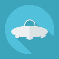 Flat modern design with shadow icon UFO