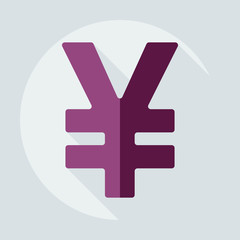 Obraz premium Flat modern design with shadow icons currency unit