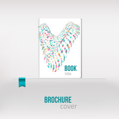 Vector brochure design template with circle bright colors. Vector illustration. Abstract Round dot design vector template layout for magazine flyer booklet cover annual report.