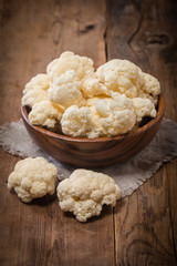 Fresh organic cauliflower