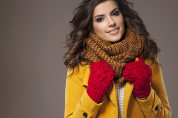 Cosy clothes is what I need outdoors.