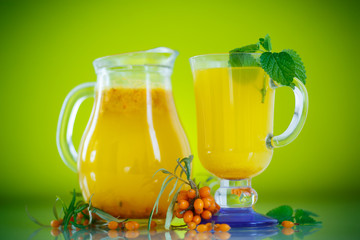 juice from ripe sea-buckthorn berries