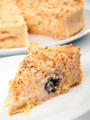 Cheesecake with dried fruits and nuts