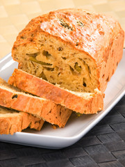Homemade bread with vegetables