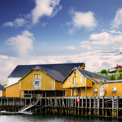 Daytime in a village, Lofoten Islands, Norway