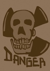 Danger skull vintage