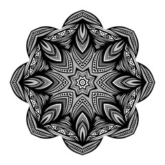Vector Beautiful Deco Black Mandala