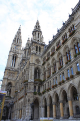 Fototapeta na wymiar The Rathaus (Town Hall) is a building in Vienna, Austria