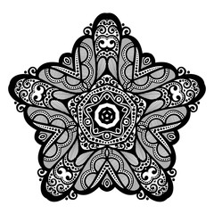 Vector Beautiful Deco Black Star