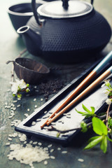 Chinese Tea Set and chopsticks