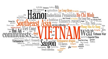 Fototapeta premium Vietnam word cloud