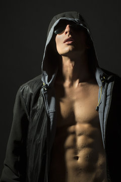 Boy in jacket with hood