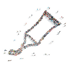 people  shape tube  glue