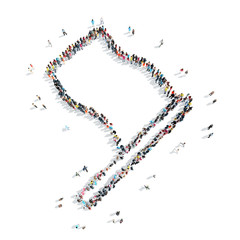 people  shape  flag cartoon